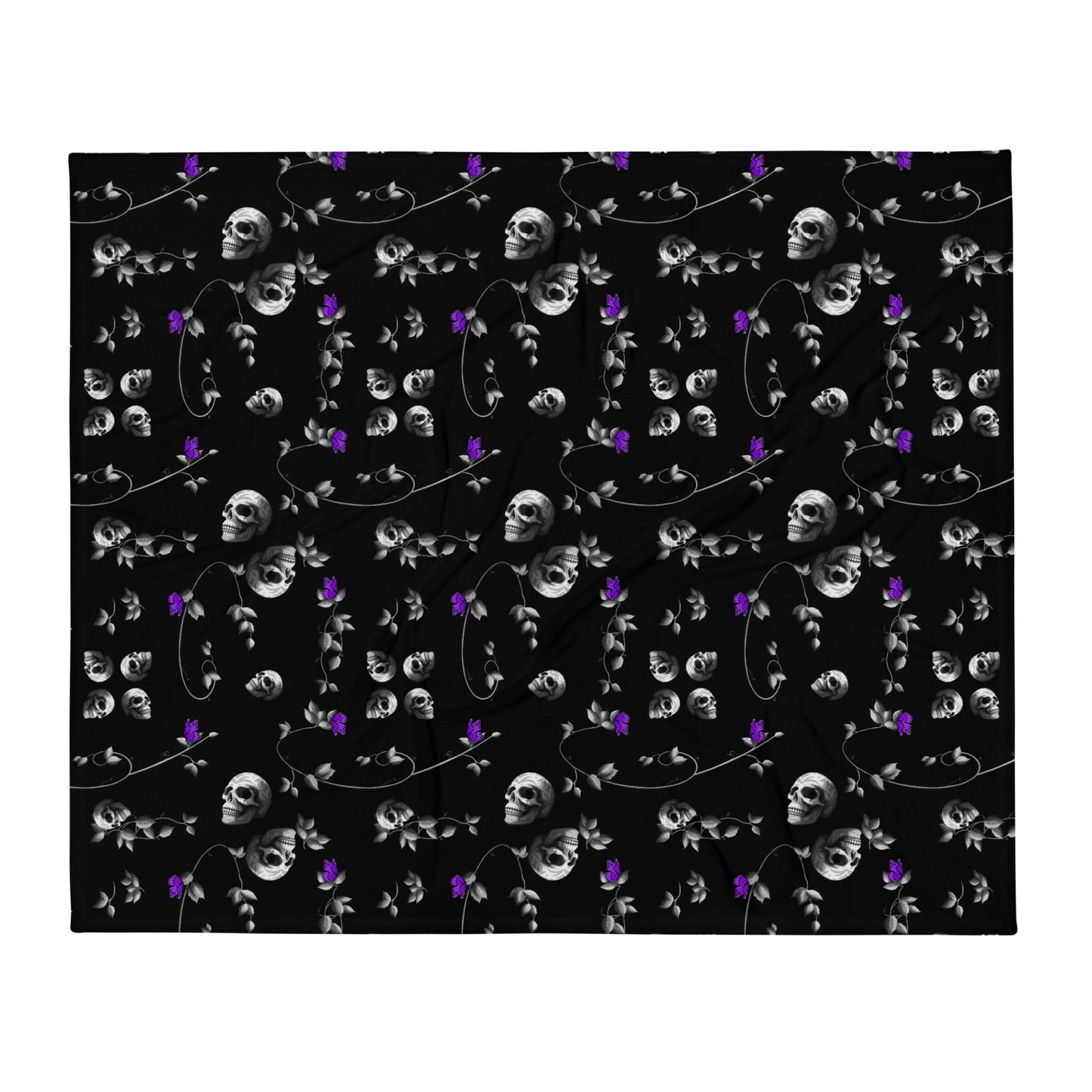 stormseye design gothic sugar skulls throw blanket black 50x60 