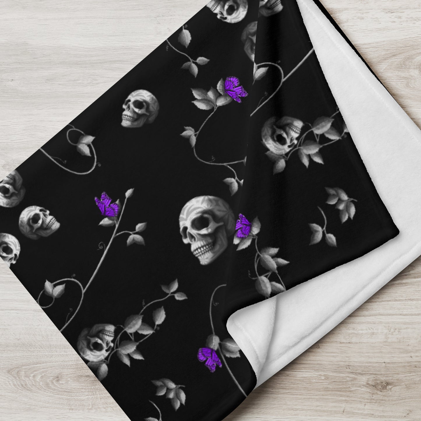 stormseye design gothic sugar skulls throw blanket folded 50x60 