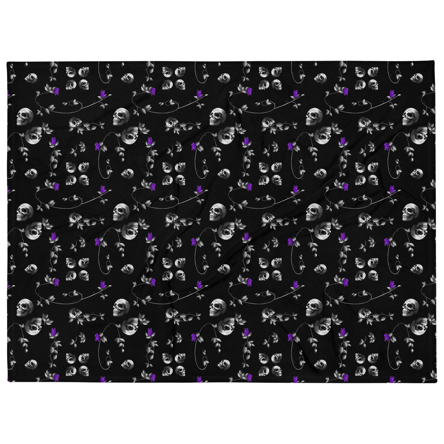 stormseye design gothic sugar skulls throw blanket black 60x80