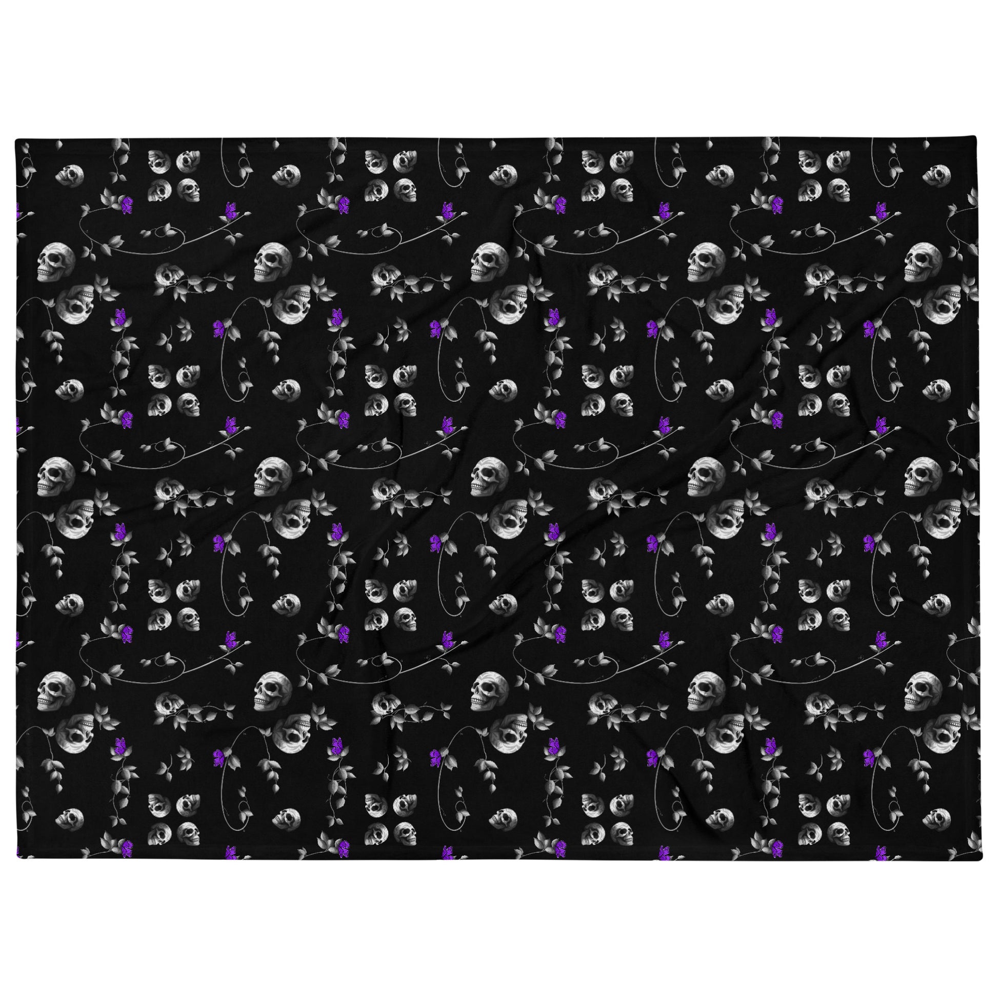 stormseye design gothic sugar skulls throw blanket black 60x80