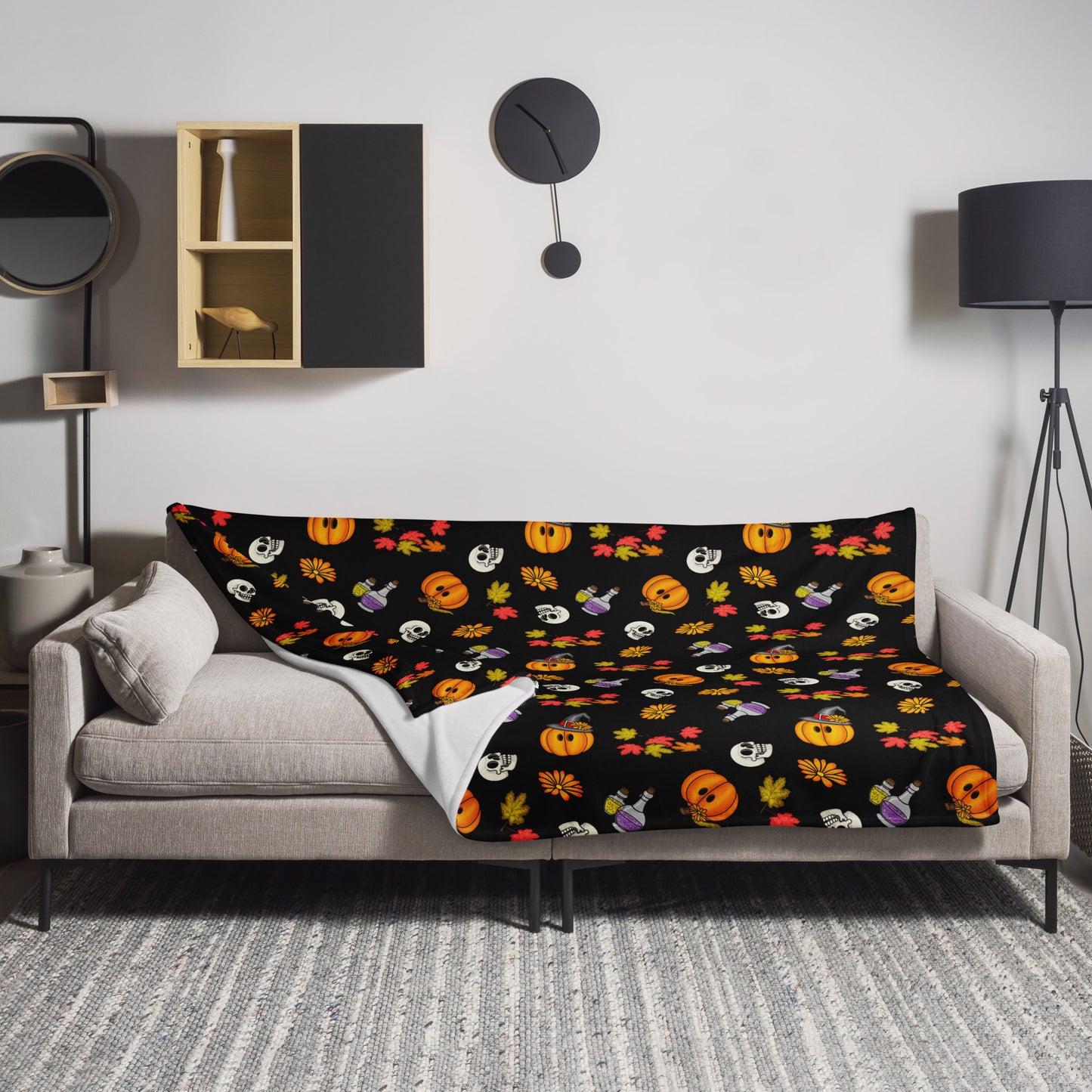 stormseye design hello spooky season sofa throw 60x80 inches