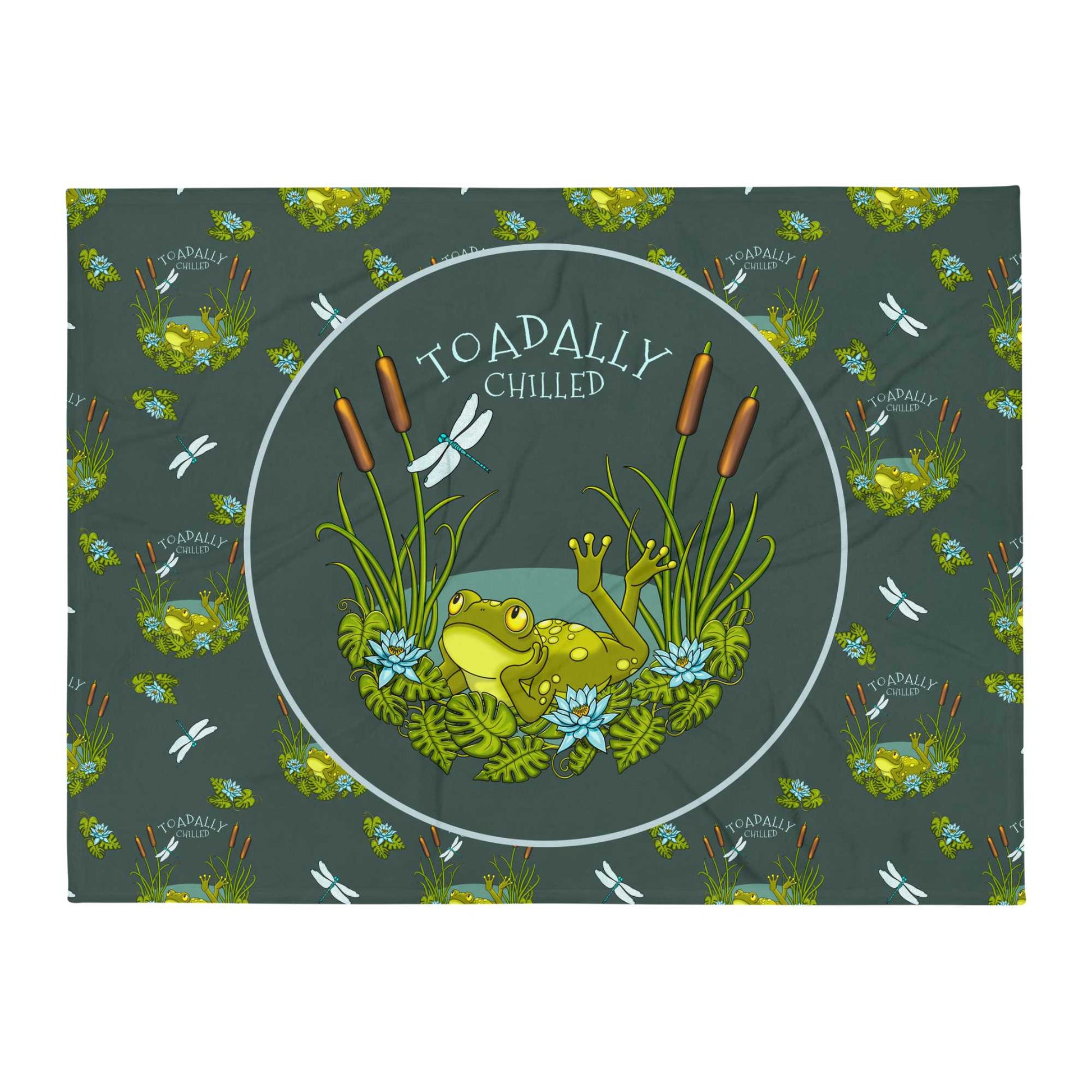 toadally chilled throw blanket green by stormseye design
