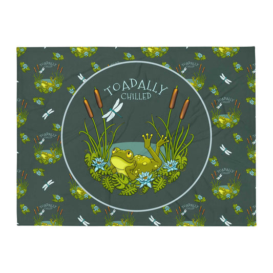 toadally chilled throw blanket green by stormseye design