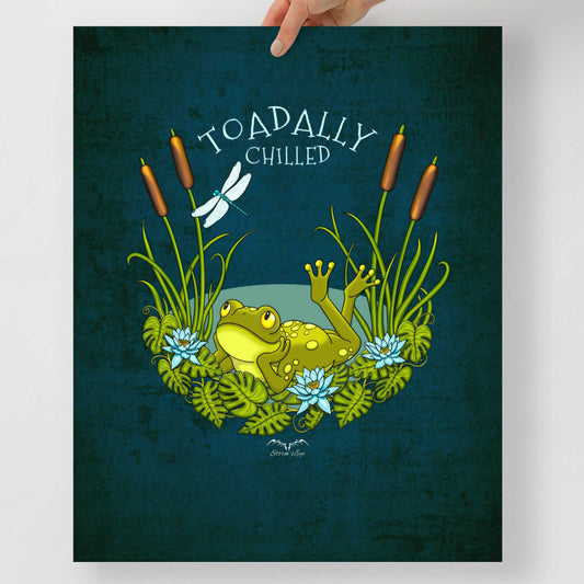 Stormseye Design toadally chilled frog art print 