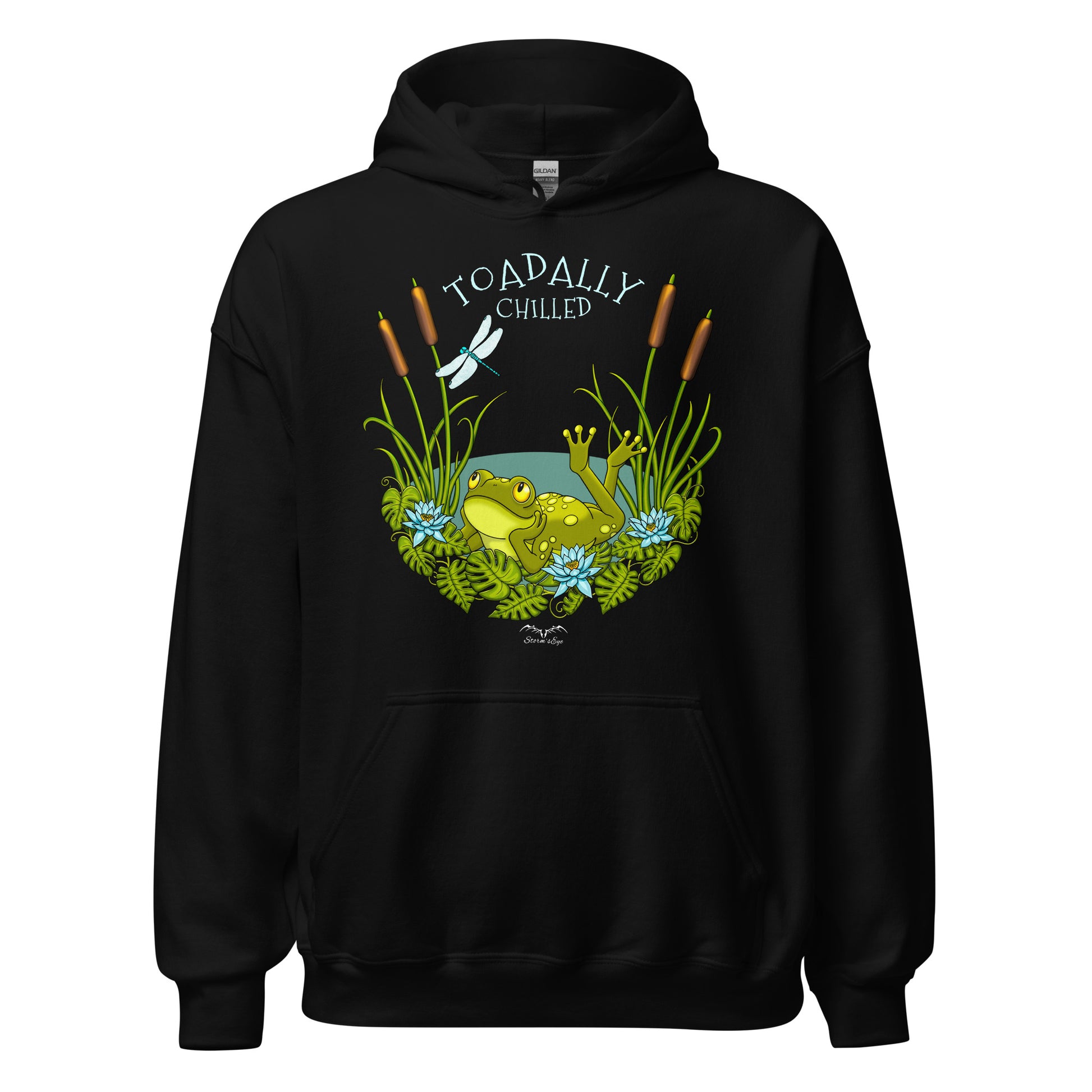 stormseye design toadally chilled hoodie flat view black