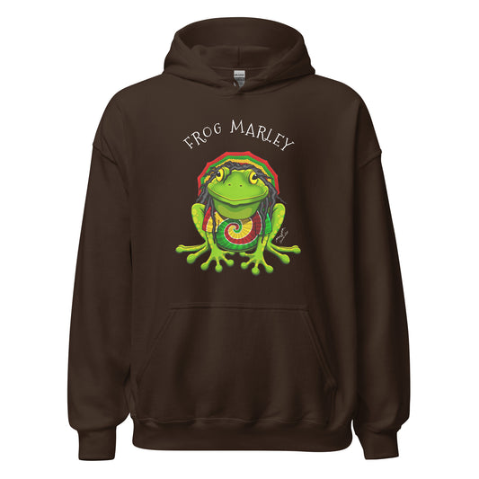 Frog Marley Rasta hoodie brown by stormseye design