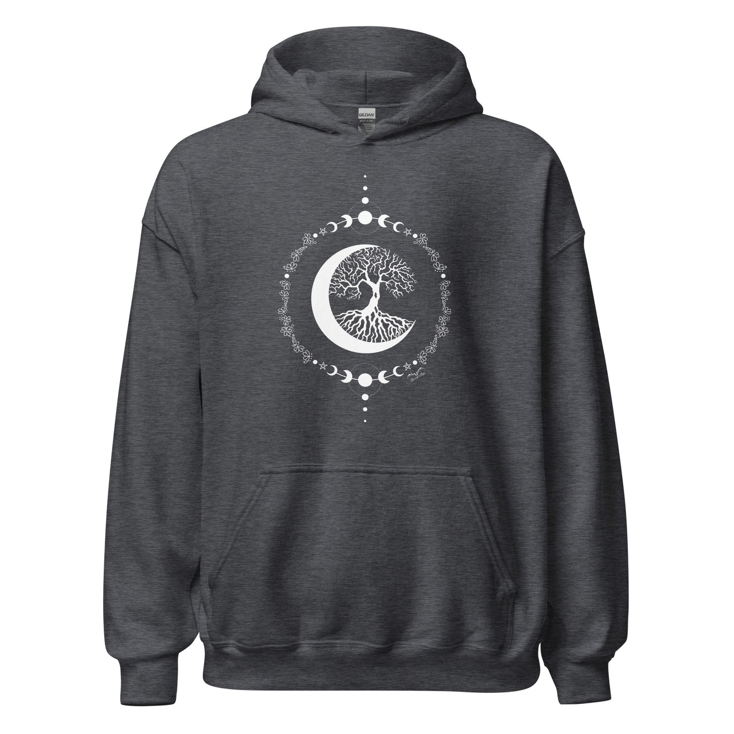 stormseye design witching hour tree of life hoodie flat view dark heather