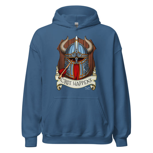 crit happens DnD hoodie blue by stormseye design