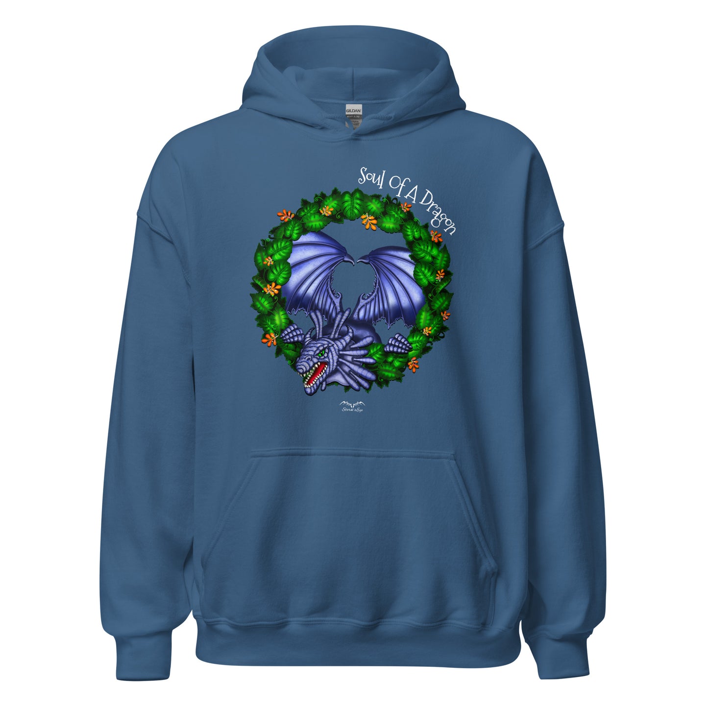 soul of a dragon hoodie, blue, by Stormseye Design