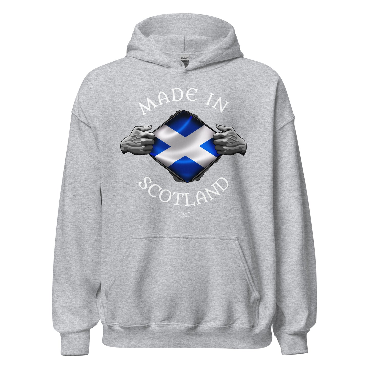 made in scotland hoodie by stormseye design, sports grey