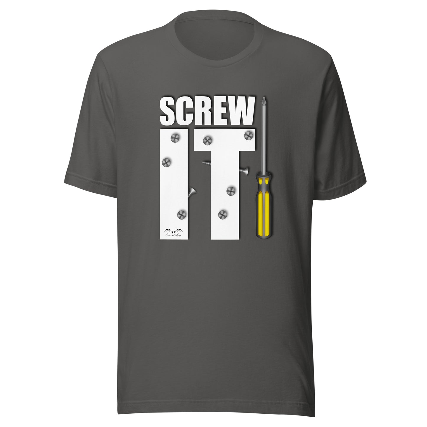 screw it DIY t-shirt grey, by Stormseye Design