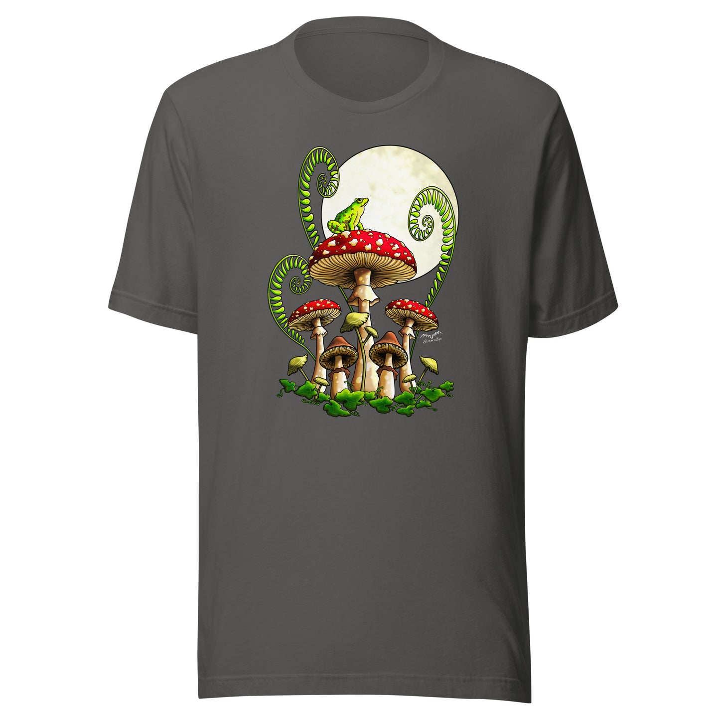 Moonlight Mushrooms T-Shirt – Weiches Cottage Core-Shirt mit Froschpilz und Mond