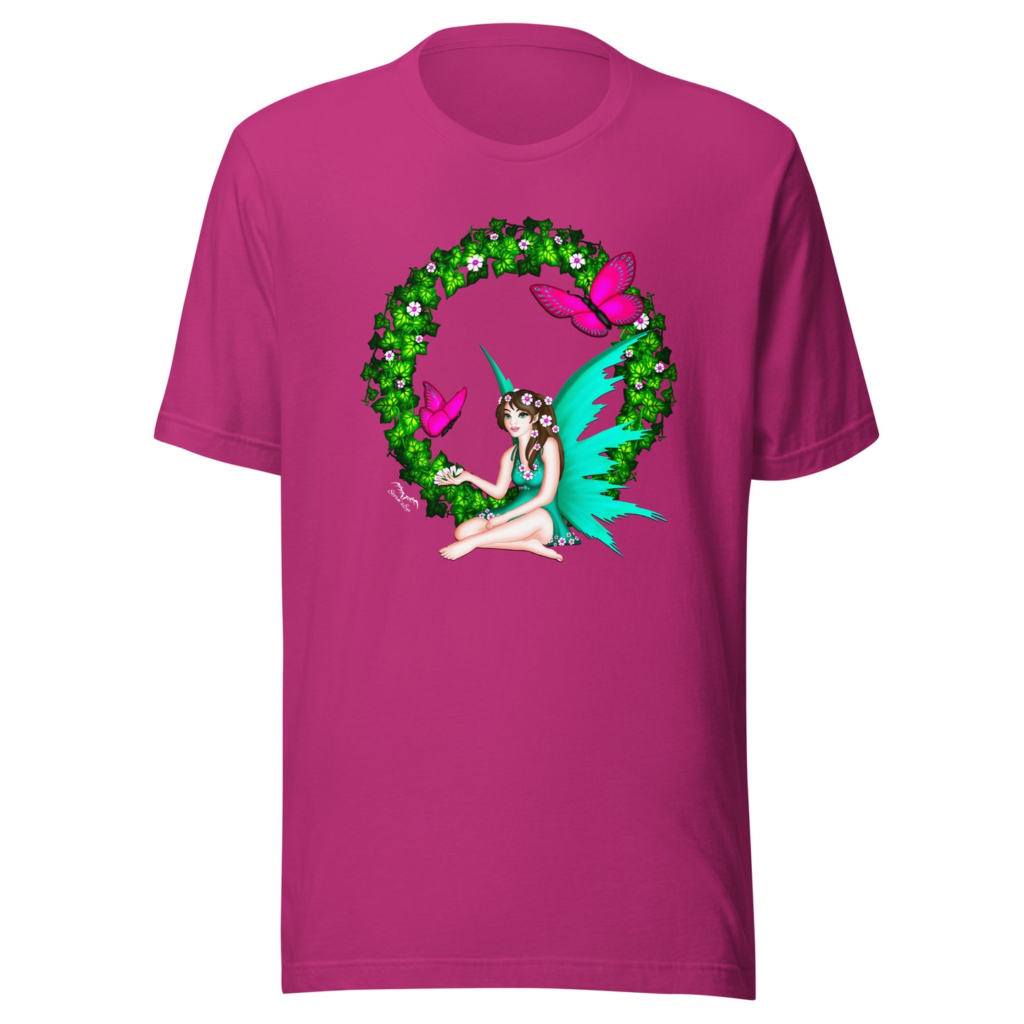 butterfly fairy t-shirt bright pink, by stormseye design