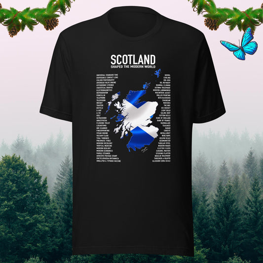 scotland inventions scottish t-shirt black by stormseye design