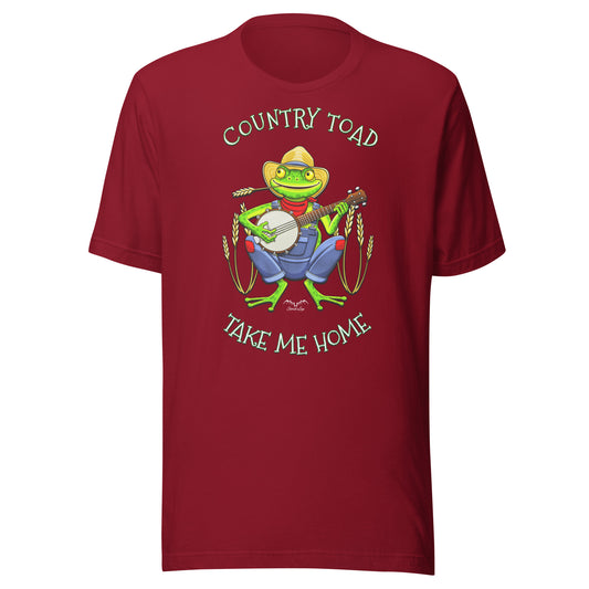 country toad Frog T-shirt red by stormseye design
