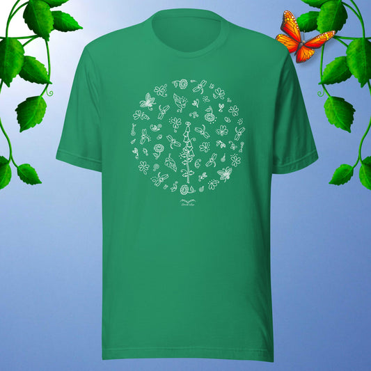 pretty dragonflies t-shirt bright green by stormseye design