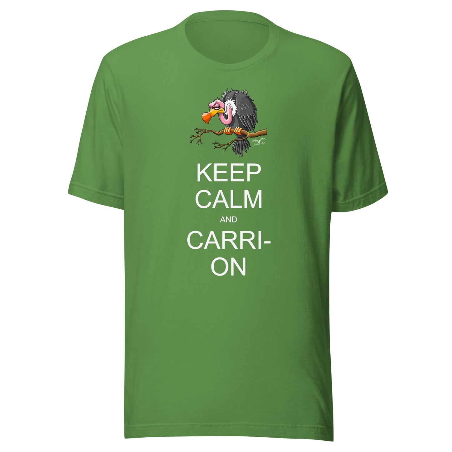 keep calm and carrion vulture t-shirt bright green by stormseye design