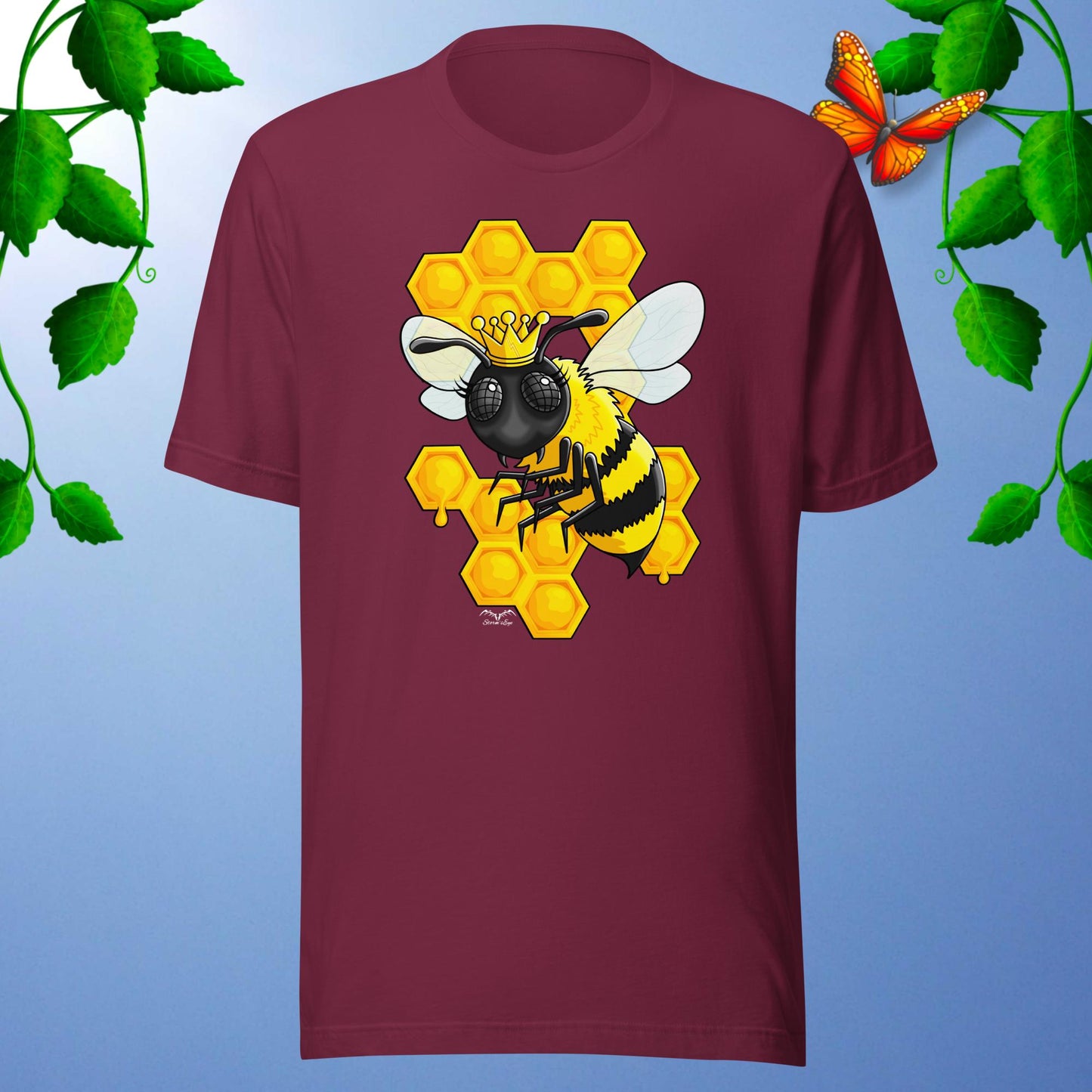 queen bee t-shirt wine red by stormseye design