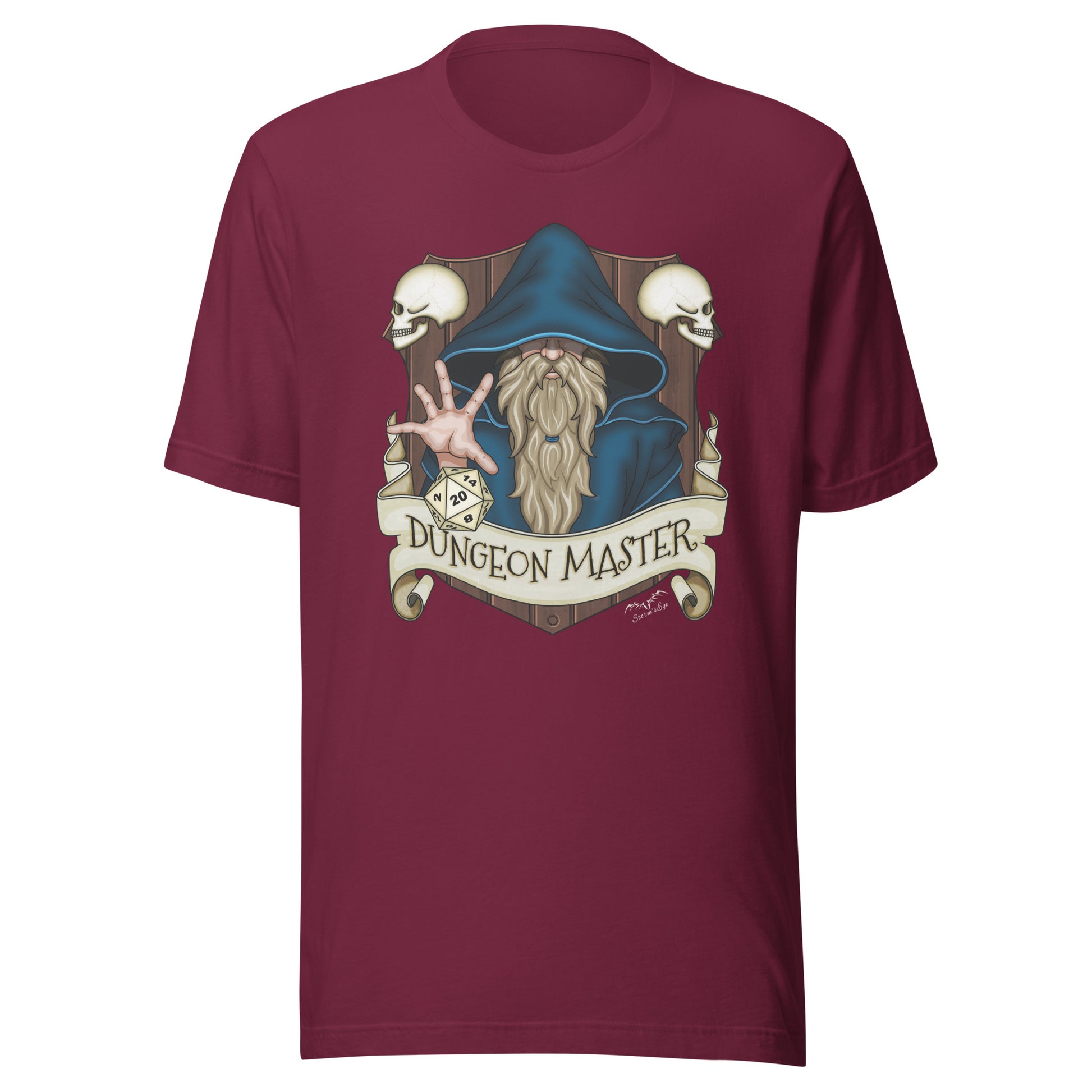 dungeon master DnD T-shirt wine red by stormseye design