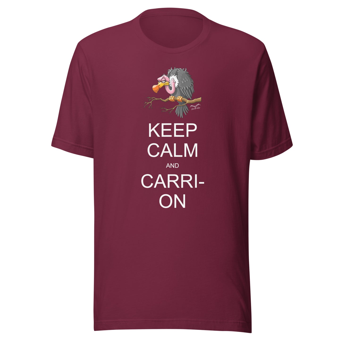 keep calm and carrion vulture t-shirt wine red by stormseye design
