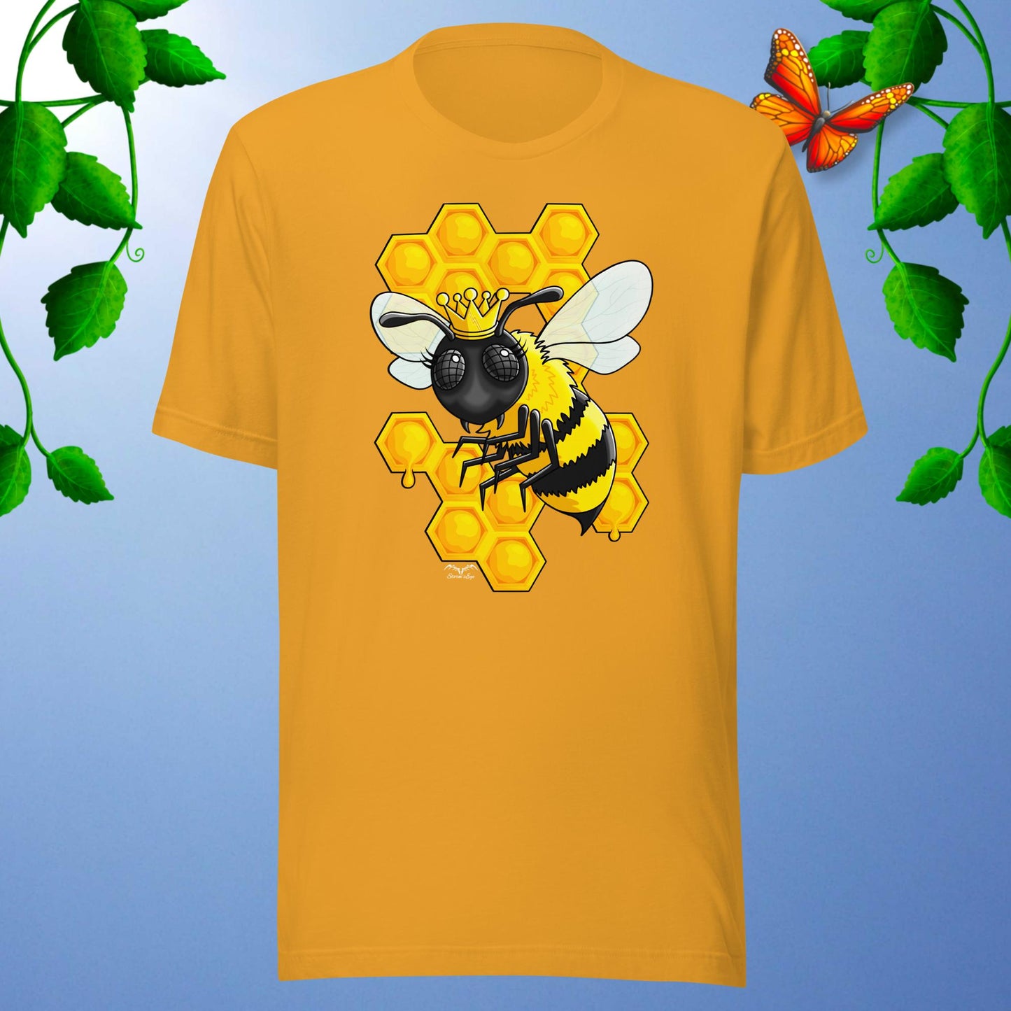 queen bee t-shirt yellow by stormseye design