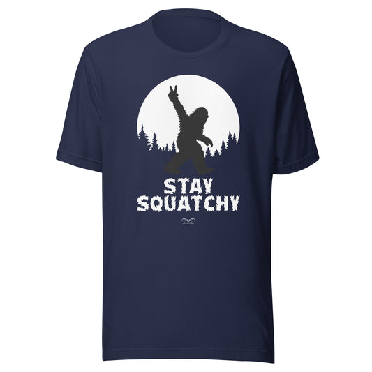 sasquatch bigfoot t-shirt navy blue by stormseye design