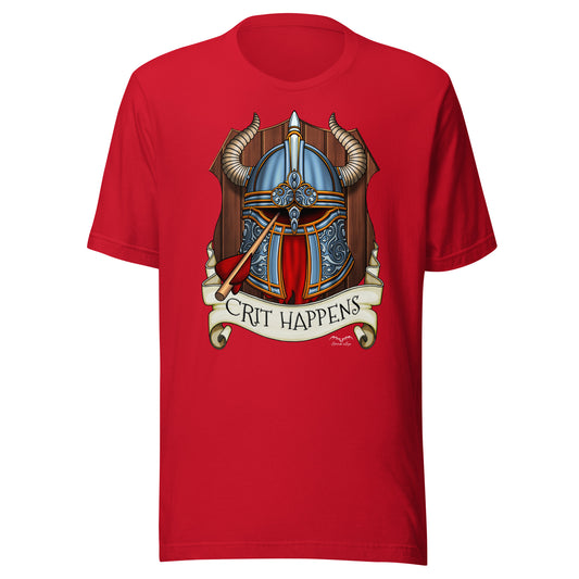 crit happens DnD t-shirt red by stormseye design