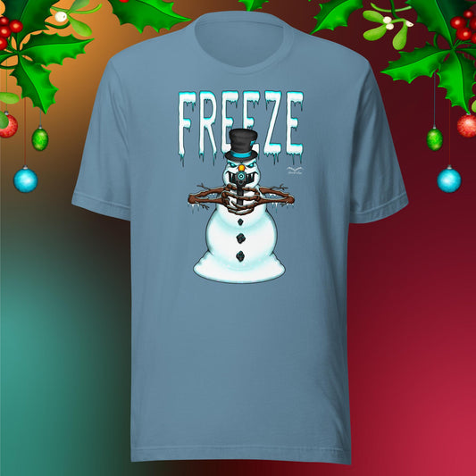 mr freeze christmas t-shirt blue by stormseye design