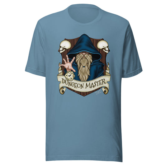 dungeon master DnD T-shirt blue by stormseye design