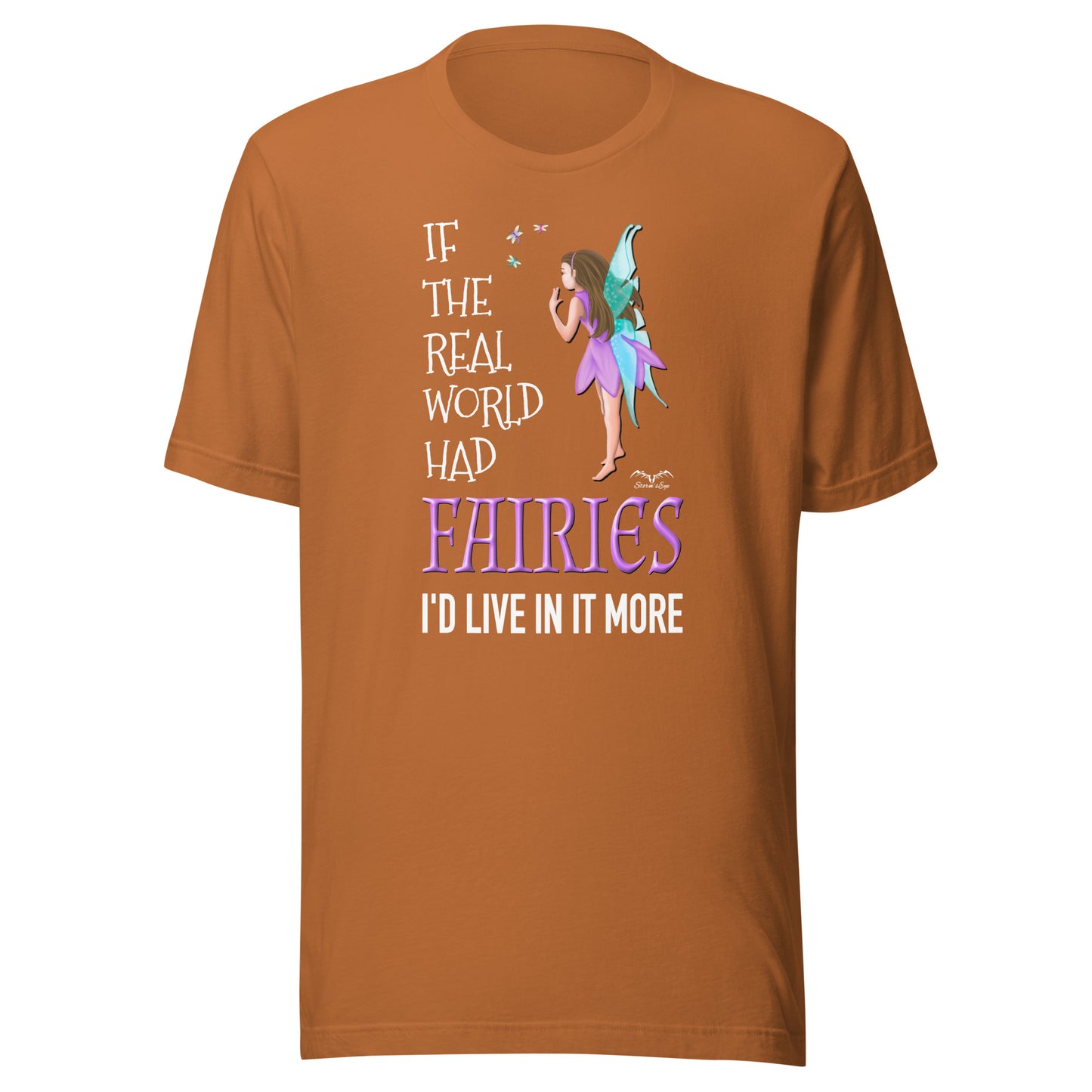 real world fairies t-shirt orange by stormseye design