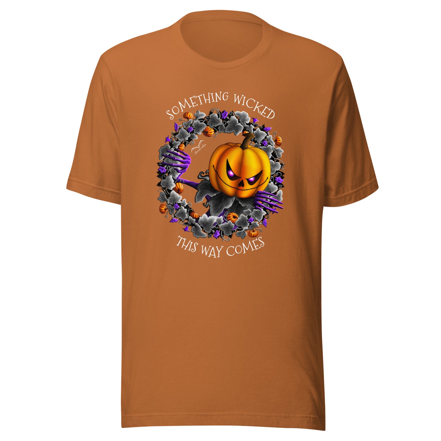 Stormseye Design Pumpkin King Halloween T shirt flat view orange