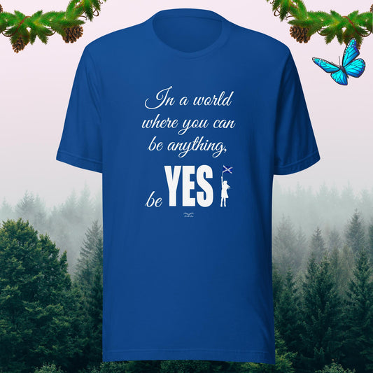 Be Yes Scottish Independence T-shirt royal blue by stormseye design
