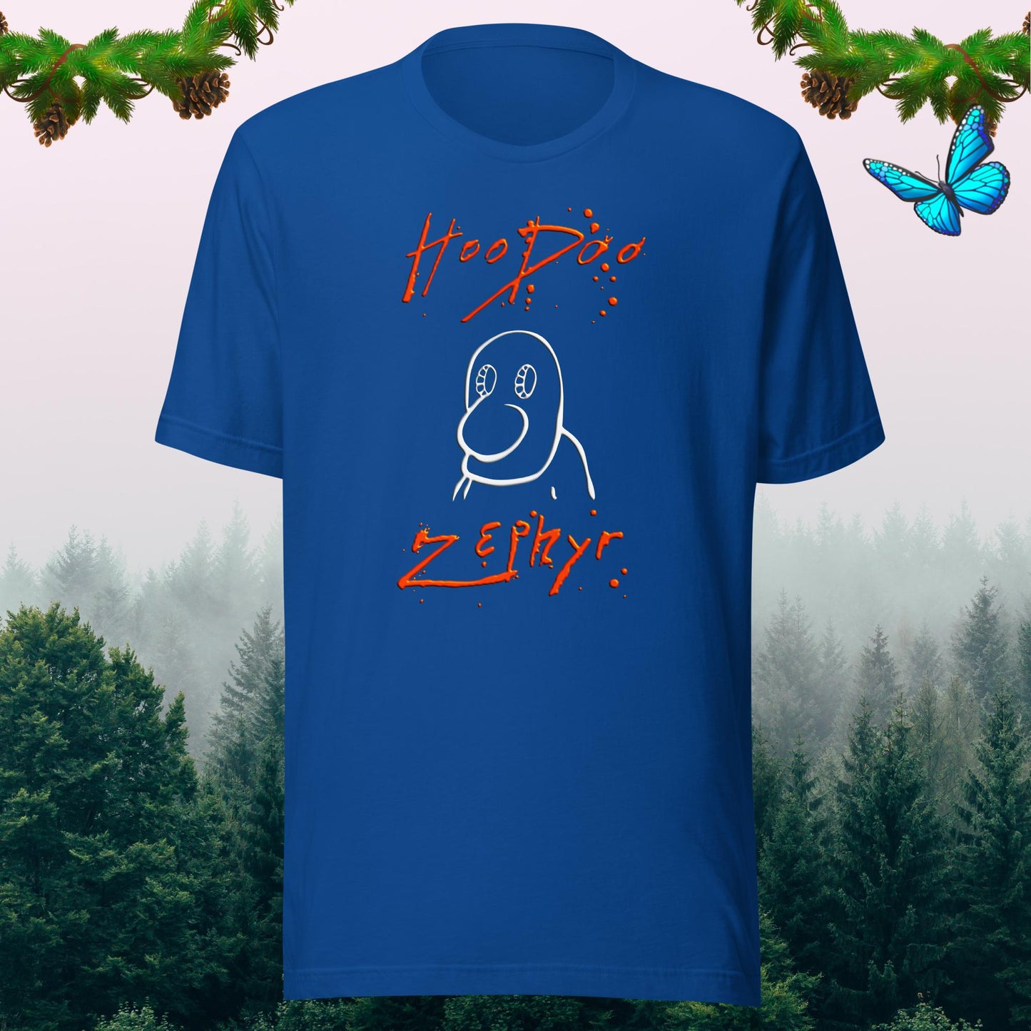 hoodoo zephyr aberdeenshire band t-shirt royal blue by stormseye design