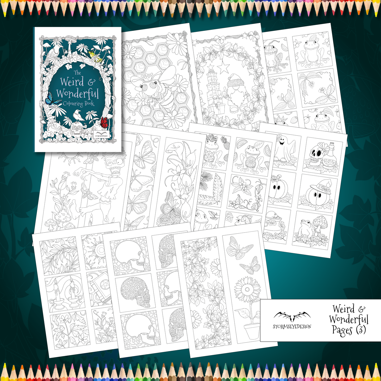 The Weird & Wonderful Colouring Book | 32 Designs to Colour | Paperback A4