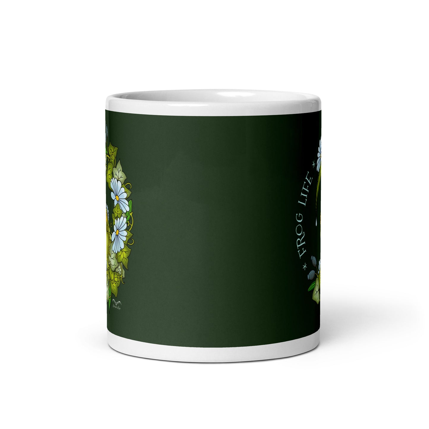 Stormseye Design Cottage Core Frog Life Coffee Mug green