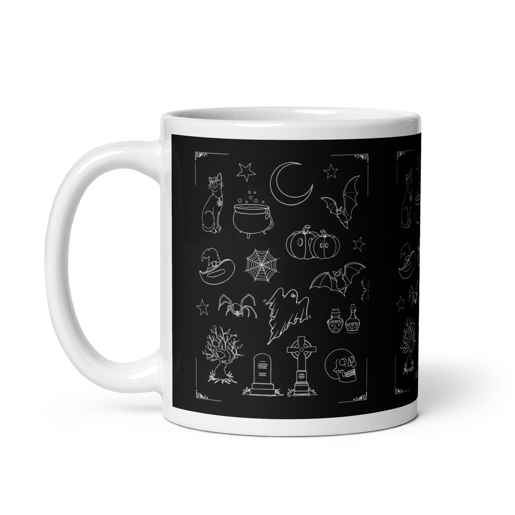 stormseye design halloween vibe coffee mug black