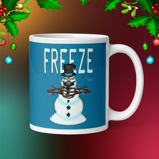 mr freeze alternative christmas mug blue by stormseye design