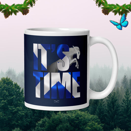 It’s Time Scottish Independence Mug, blue, by Stormseye Design
