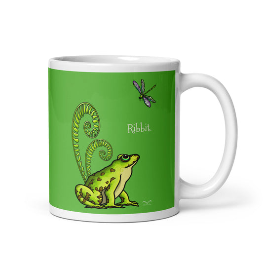 Stormseye Design Cottage Core Pretty Frog Green Coffee Mug