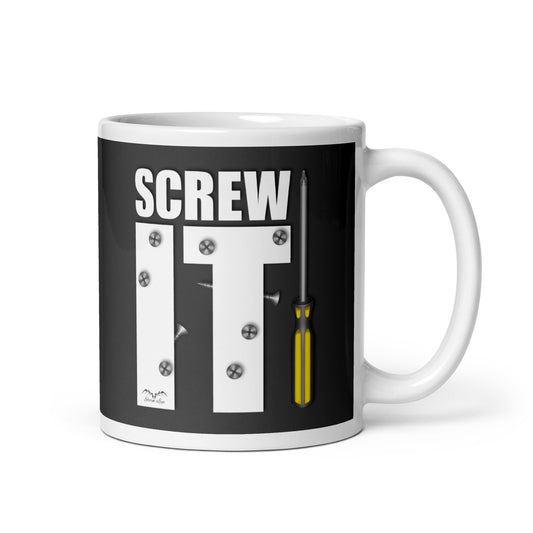 Funny Screw It DIY Lover Mug, Grey, by Stormseye Design