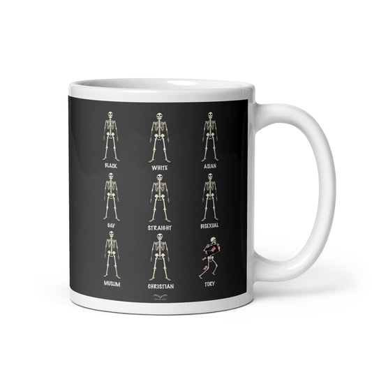 Equality Skeletons Anti Tory Politics Mug, Grey, by Stormseye Design