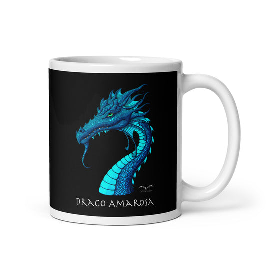 amarosa dragon fantasy art coffee mug black by stormseye design