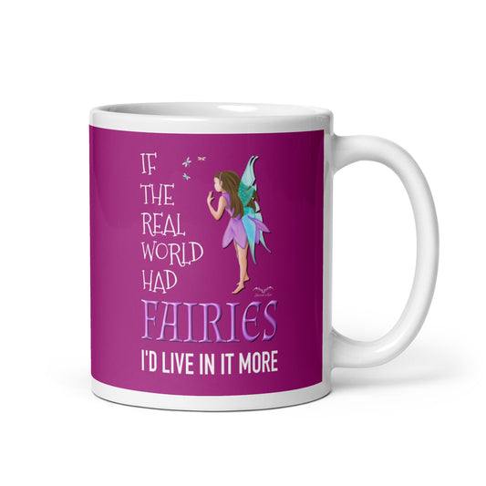 Real World Fairies Mug, Pink, by Stormseye Design