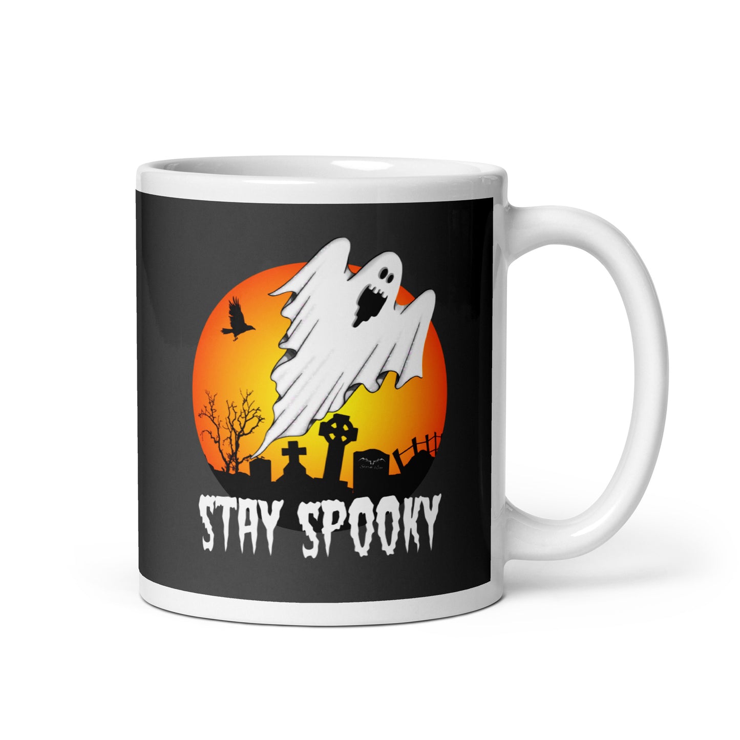 stormseye design stay spooky coffee mug grey