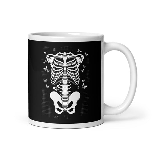 stormseye design skeleton torso coffee mug black