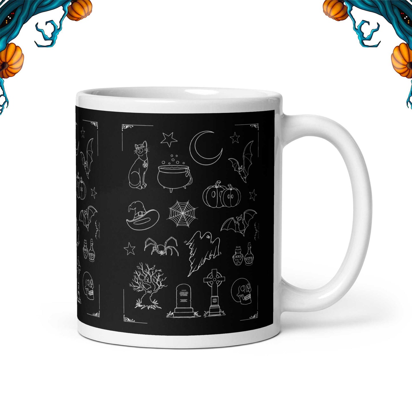 stormseye design halloween vibe coffee mug black