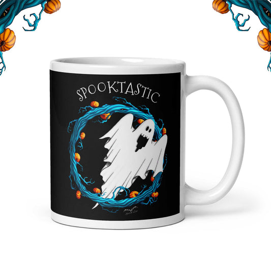 stormseye design halloween ghost spooktastic coffee mug black