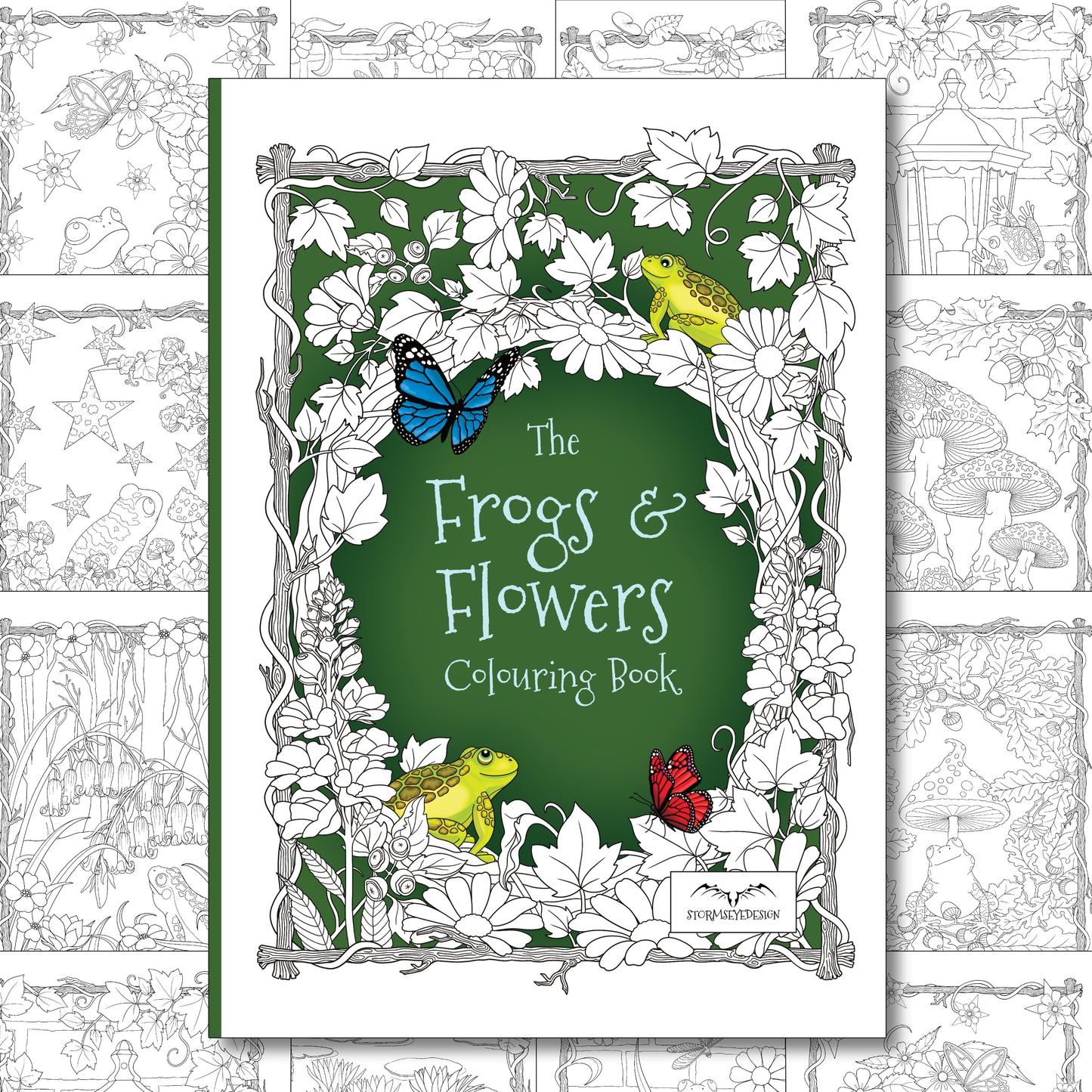 The Frogs & Flowers Colouring Book | 32 Frog Designs to Colour | Paperback A4