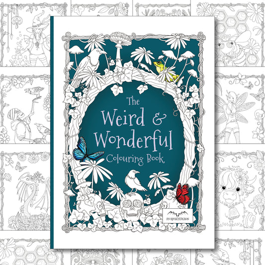 The Weird & Wonderful Colouring Book | 32 Designs to Colour | Paperback A4