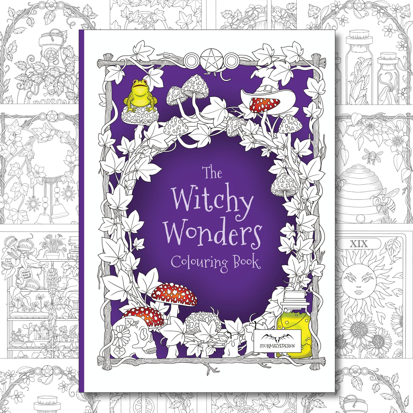 The Witchy Wonders Colouring Book | 32 Witch Themed Designs to Colour | Paperback A4